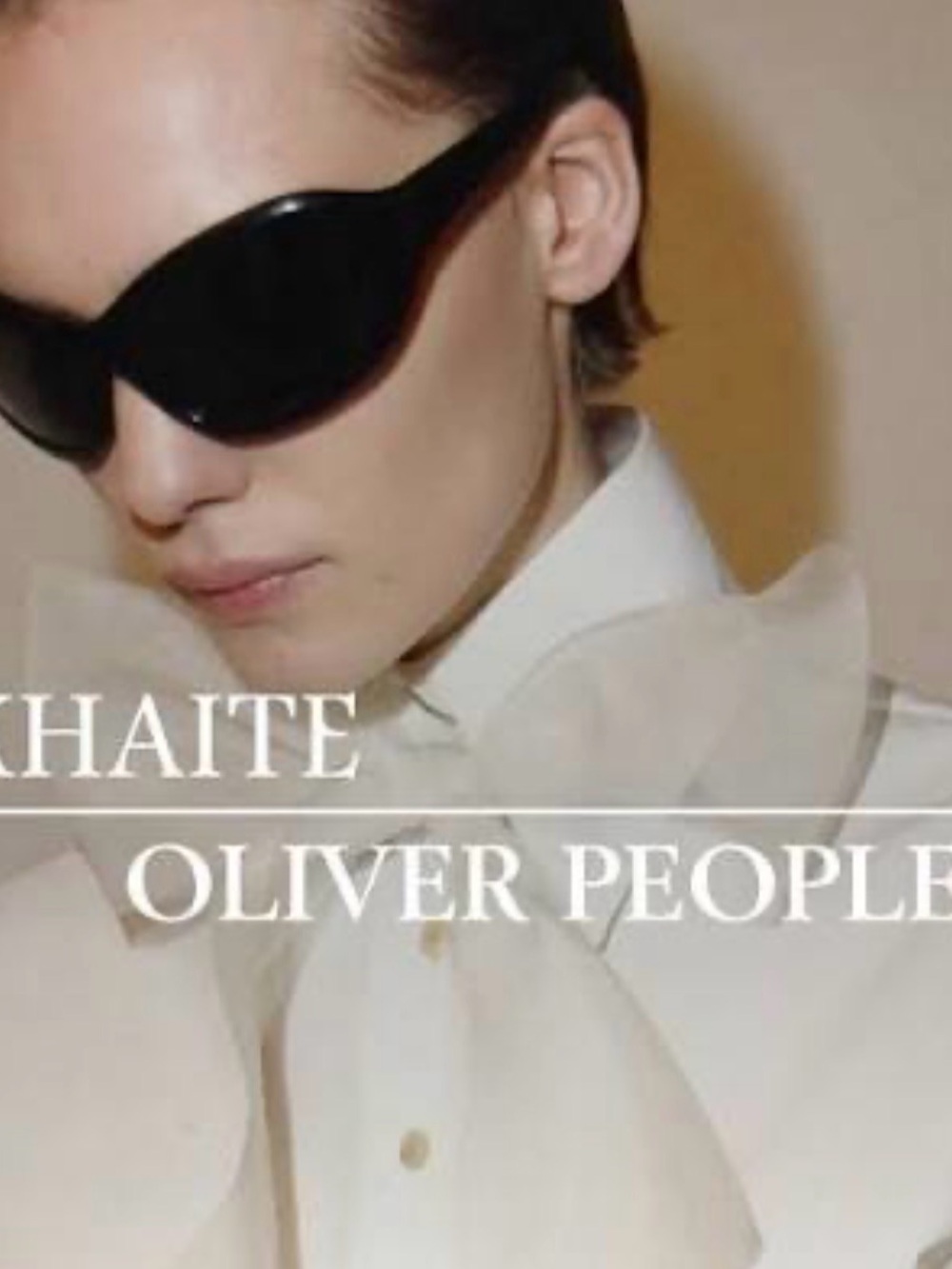 Oliver Peoples Black Oversized Cat-Eye Sunglasses